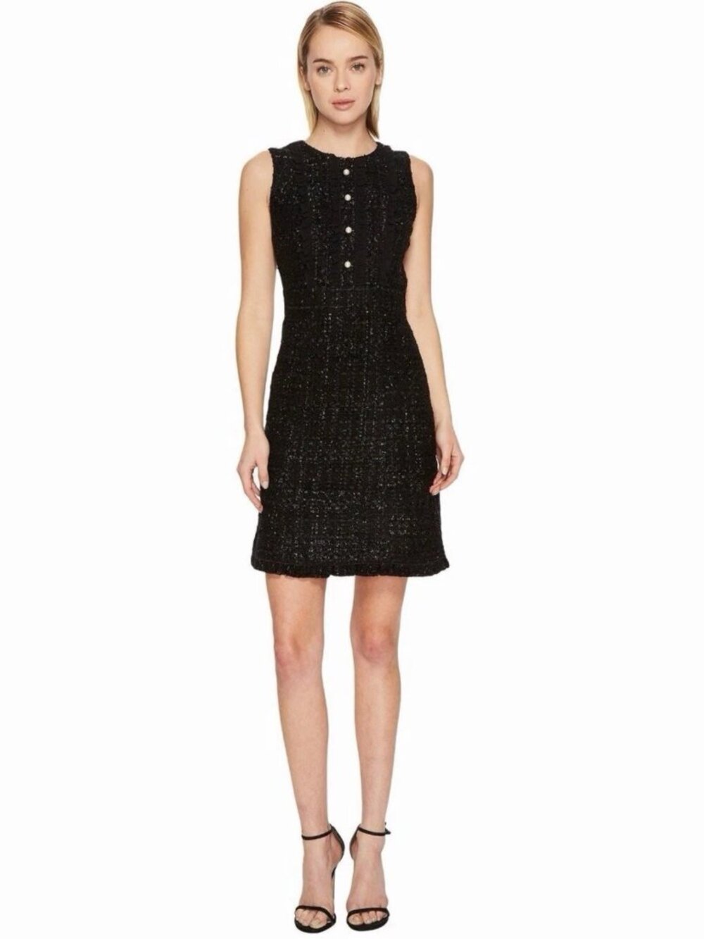 Kate Spade - Sparkly tweed dress with pearl buttons (NWT)